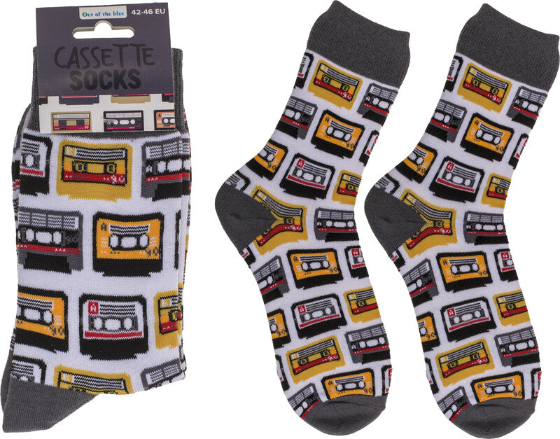 Out oft the blue Out of the Blue – Socken aus 70% Baumwolle/25% Polyester/5% Elasthan, mehrfarbig, Kassettenmotiv