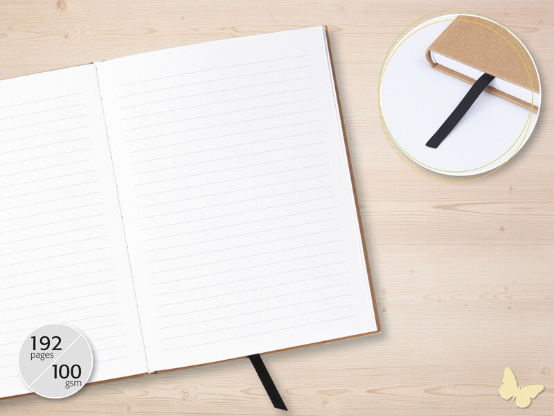 Sigel Notizbuch A5, liniert, Fadenheftung, Hardcover, 192 Seiten, 100 g/m² – mehrfarbig
