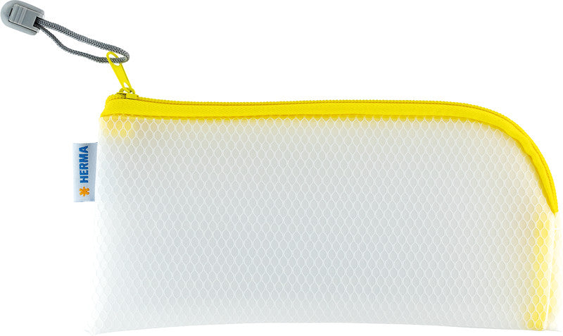 HERMA Reissverschlusstasche – Gelb – Kunststoff – 23 × 11 × 0,7 cm