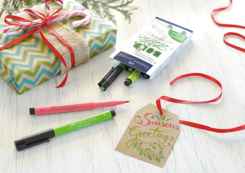 Faber-Castell Tuschefüller Pitt Artist Pen Lettering, Strichbreite 0,3 mm, wasserfest, 6 Stk.