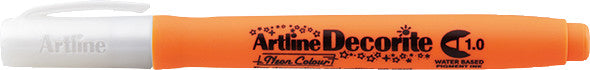 Artline Pigment-Marker Decorite – Rundspitze 1 mm – Neonorange – Lichtbeständig