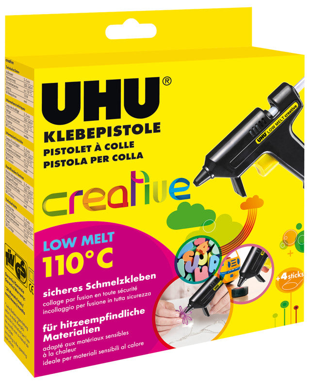 UHU Creative Heissklebepistole – 10 W – 110 °C – inkl. 4 Klebepatronen