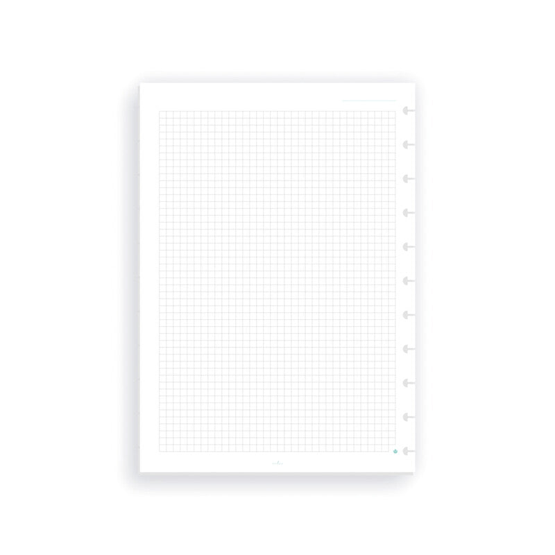 CARCHIVO Notizbuch-Einlagen A5, kariert, spezielle Perforierung, 100 g/m², für Spiralbuch Ingeniox – 50 Blatt