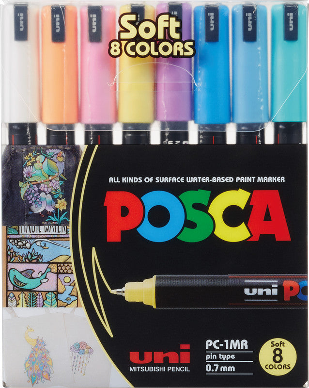 Uni-Ball Fineliner – 8er-Set 0,7 mm – 8 Farben, sortiert – wasserfest