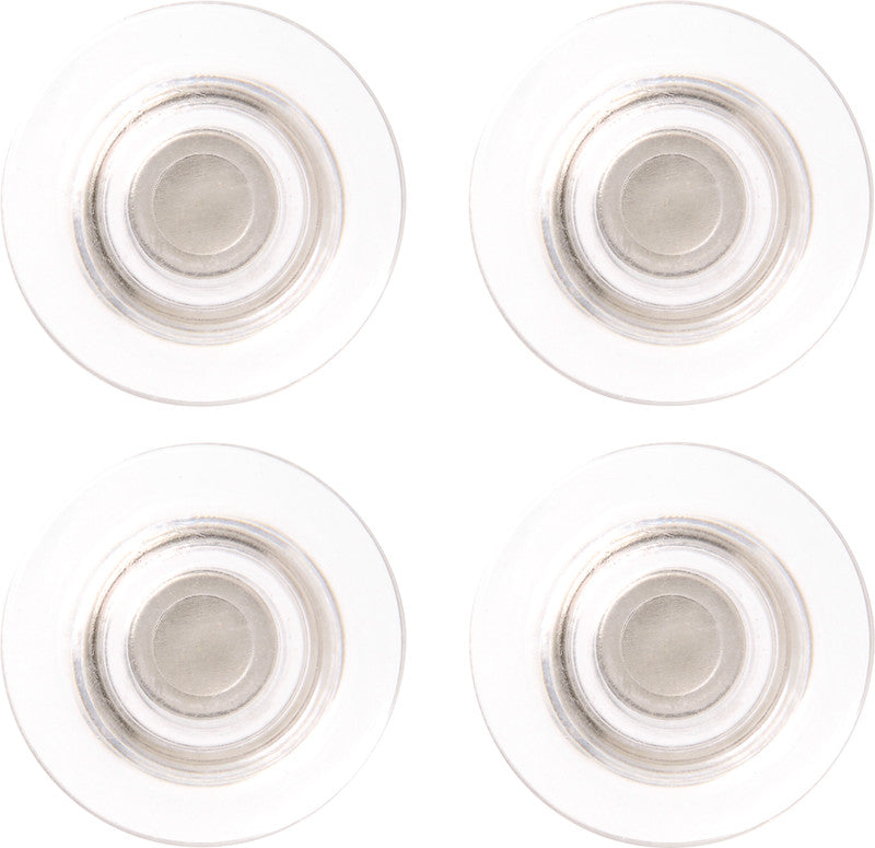 Nobo Starter-Kit, inkl. Magnete (rund Ø 32 mm × H 9 mm), transparent – für Whiteboards, Flipcharts – 4-teilig