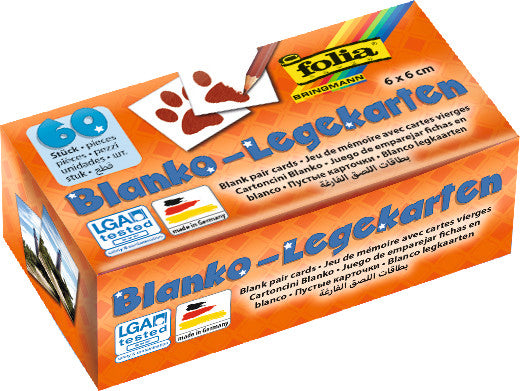 Folia Legekarten – 60 Stück – Weiss – 60 × 60 mm
