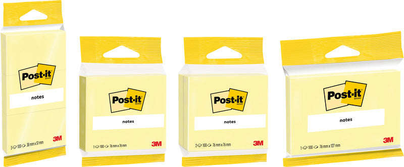 Post-it Haftnotizen – 127×76 mm – Gelb, 100 Blatt, PEFC