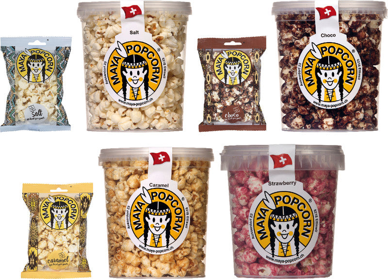 Maya Popcorn Karamell – 16 × 33 g – Pilzförmig