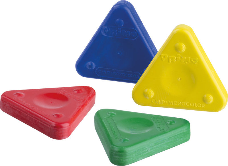 Primo Wachsmalstifte Dreikant – bunt – 6 Farben – in Etui