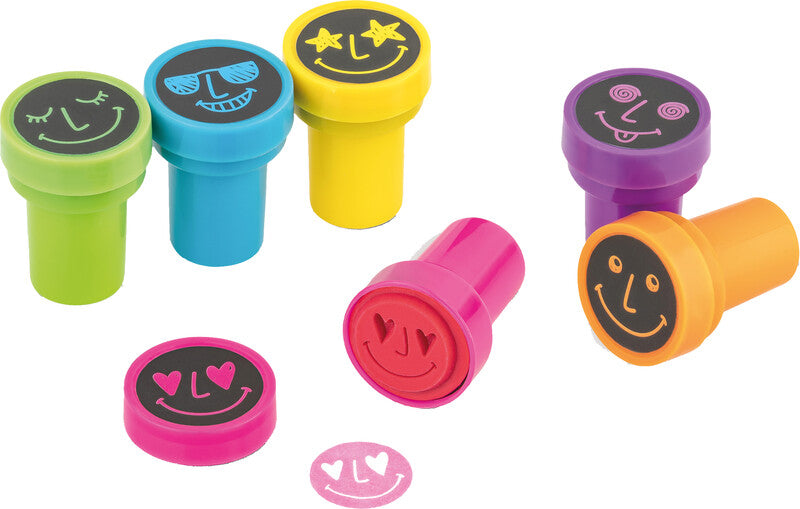 Trendhaus Motivstempel – 6 Motive sortiert, selbstfärbend, farbig sortiert