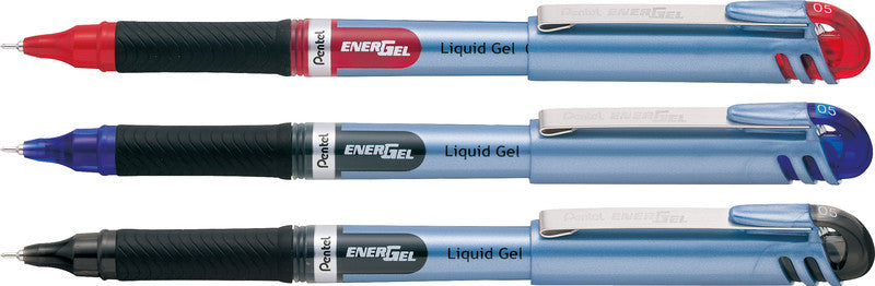 Pentel EnerGel Extra Fine Gelschreiber – schwarz, 0,5 mm, Kappe