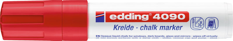 Edding Kreidemarker 4090 – Keilspitze, 4–15 mm – Rot