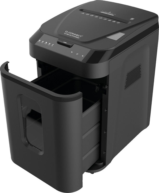 Q-Connect Q180 – Aktenvernichter, DIN P-4, Mikroschnitt 4 × 12 mm, 10 Blatt, 32,2 l, A4