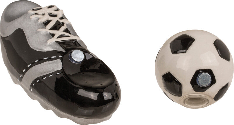 Out oft the blue Out of the Blue – Salz- und Pfefferstreuer 11,5 × 5 × 7,5 cm, Dolomit, Fussball, 2 Stk.