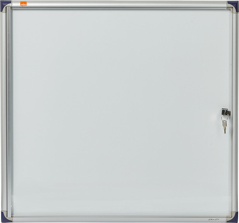 Nobo Schaukasten, 6 × A4 – Aluminium, Acrylglas, abschliessbar, Innenbereich, 68 × 72,5 × 2,5 cm
