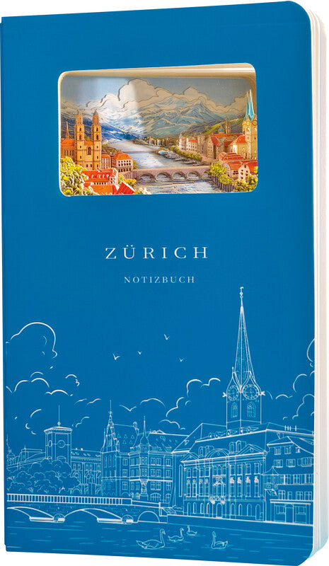 Buddhiherz Notizbuch, 110 × 180 mm, liniert, Hardcover, 216 Seiten – blau
