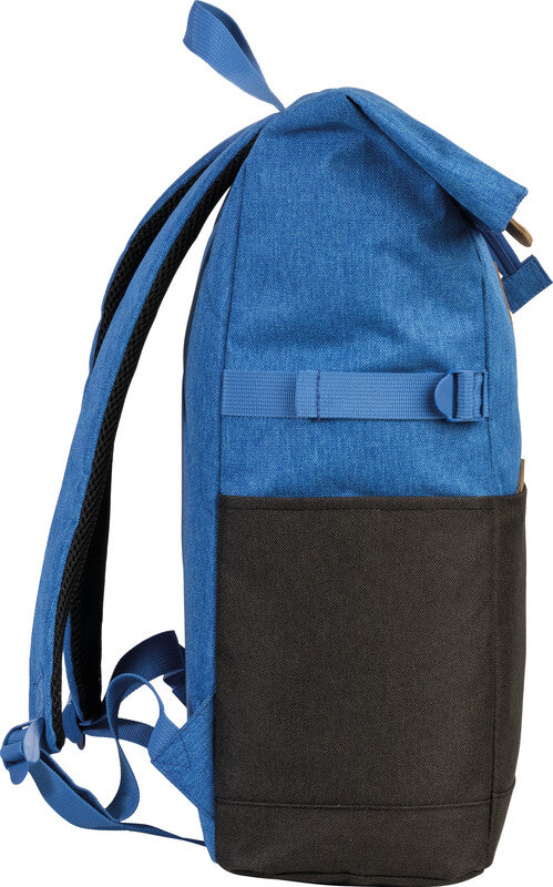 Bestway Notebook-Rucksack Campus Style – 19 l, Roll-Top, wasserabweisend – Marineblau/Schwarz