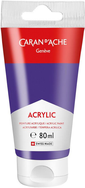 Caran d-Ache Caran d'Ache Acrylfarbe – Violett – 80 ml (Tube) – für Leinwand, Stoff, Holz