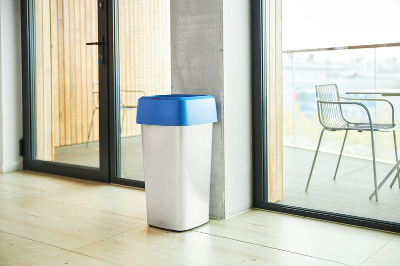 Rothopro Abfallcontainer – 60 l – Kunststoff, silber – B × H × T 390 × 650 × 390 mm – TÜV
