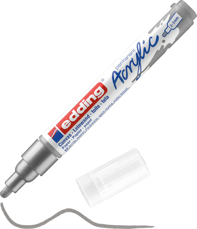 Edding Acrylmarker für Permanentmarker – Silber
