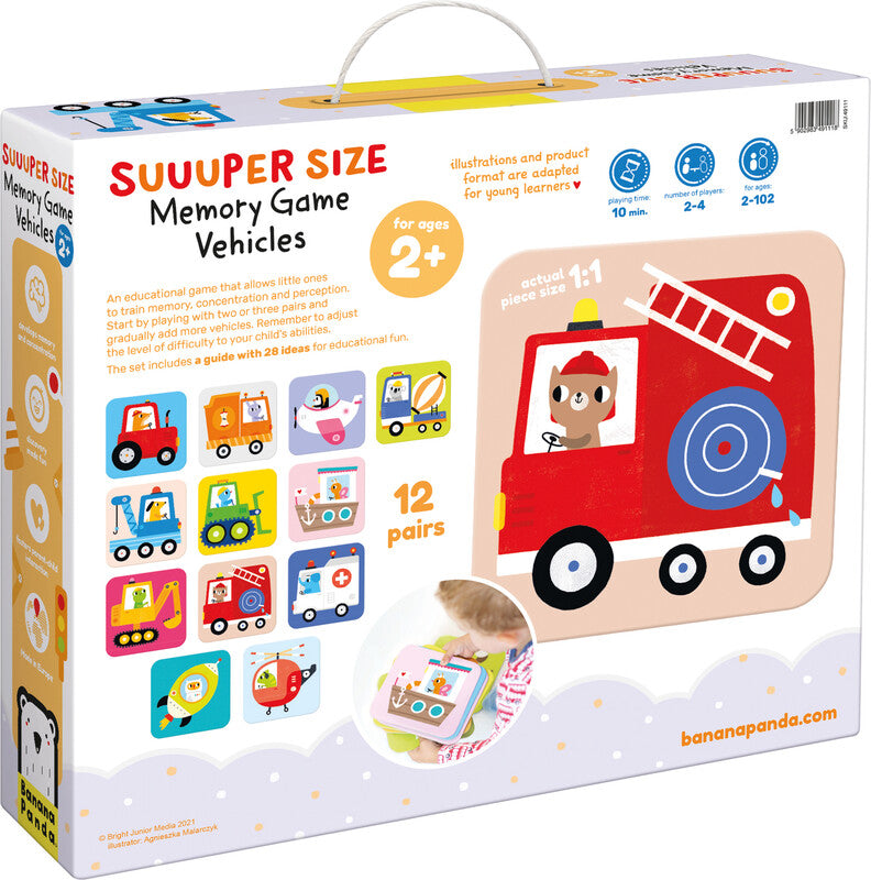 Banana panda Suuuper Size Memory Spiel – Kartenspiel, für 2 oder mehr Spieler, ab 2 Jahren
