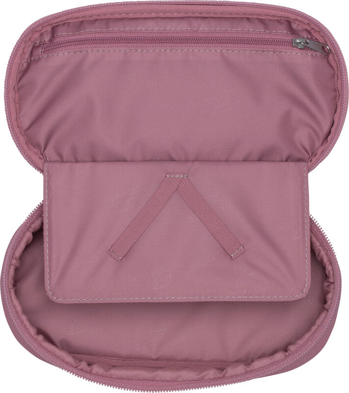 Beckmann Sport Jr. Schlamperetui, leer – Gepolsterte Herzen Rose – Kunststoff – 22,0 × 11,0 × 5,0 cm