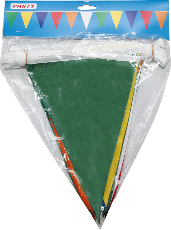 Party Wimpelkette, aus Textil, mehrfarbig, Format 170 × 240 mm, Länge 10000 mm, 24 Stück