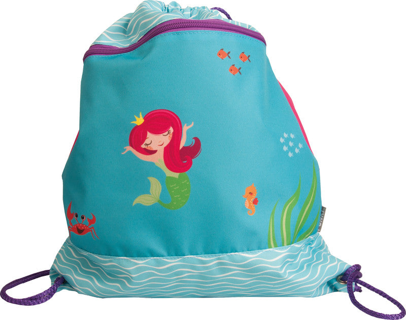 Funki Sportbeutel – 12 l, Motiv Kleine Meerjungfrau, wasserabweisend, 36 × 42 cm