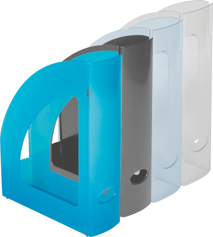Q-Connect Stehsammler A4/C4 – 80 mm, grau, Kunststoff