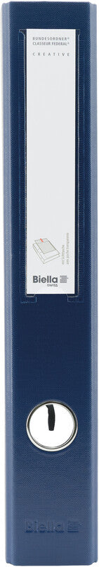 Biella Ordner Creative – A4 hoch – 2-Ring Hebelmechanik, Rücken 40 mm – Marine, Karton, FSC