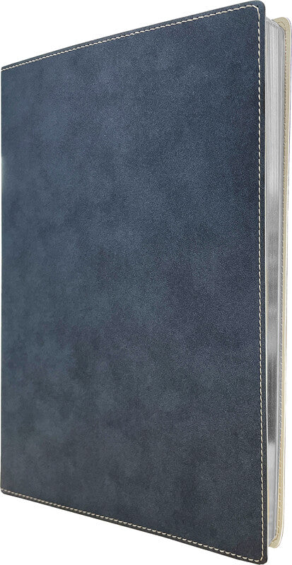 Denkzettel Notizbuch, 170 × 240 mm, kariert, gebunden, Hardcover, 192 Seiten, perforiert – dunkelblau