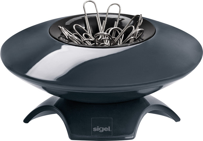 Sigel Klammerspender – Kunststoff, Grau, 95 × 55 mm