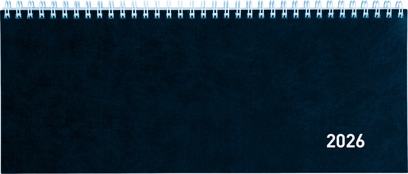 Biella Pultagenda Wochenplaner – 1 Woche/2 Seiten, Spiralbindung, 29,8 × 11,7 cm, 2026, Dunkelblau, FSC