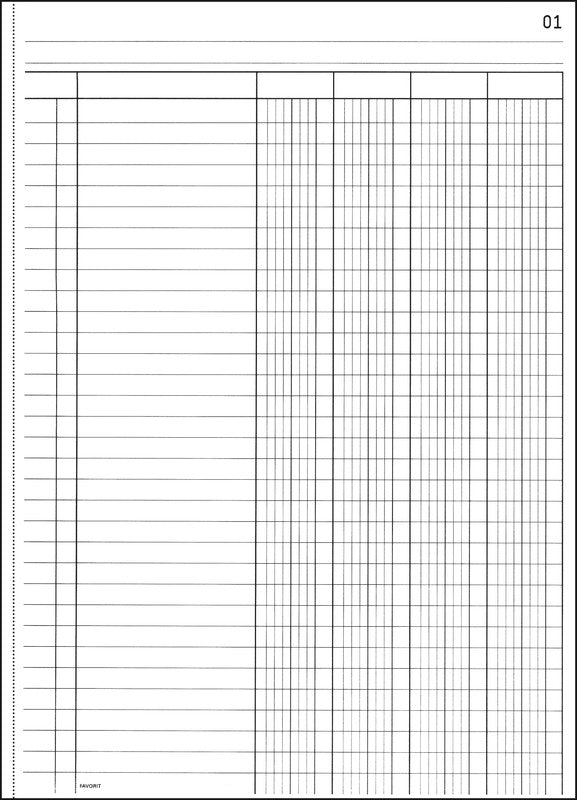 Favorit Formularblock – mehrsprachig, 50 Blatt, A4
