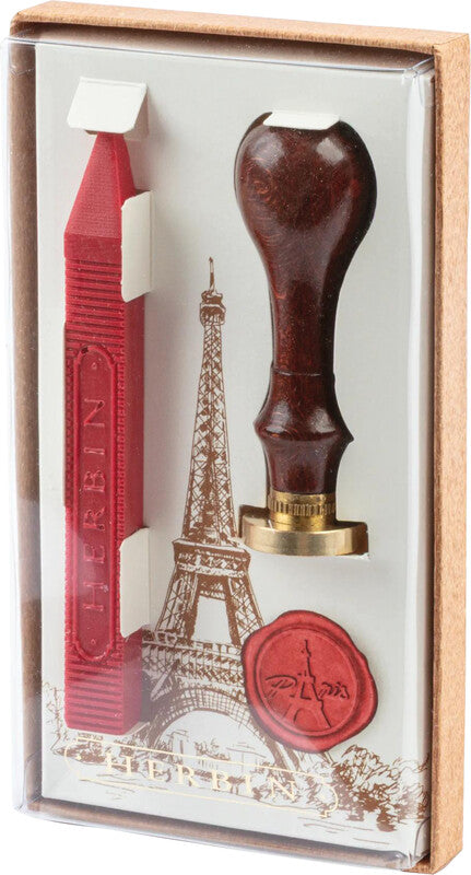 Herbin Siegelwachs-Starterset – Eiffelturm – Rot