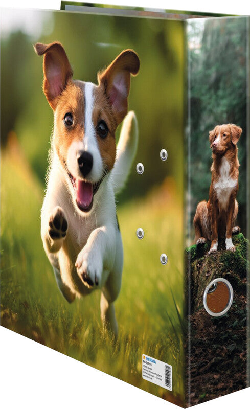 HERMA Ordner – A4 hoch – 2-Ring Hebelmechanik, Rücken 70 mm – mehrfarbig, mit Niederhalter