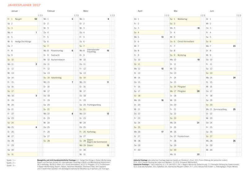 Heye Lady Agenda – 1 Woche/2 Seiten, gebunden, A6, 2026, FSC