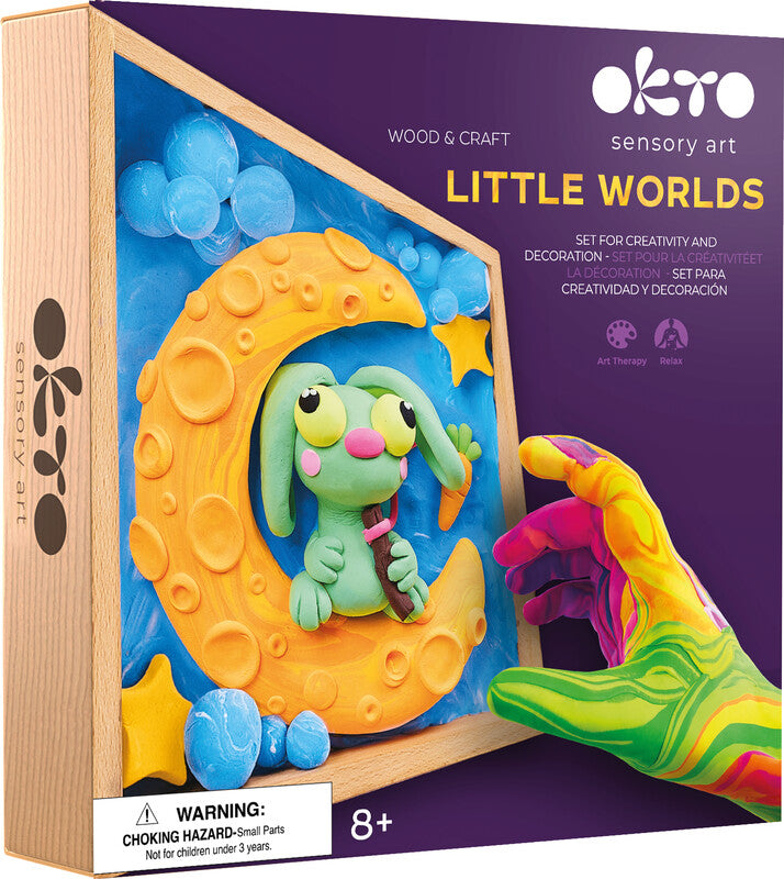 Okto Sensory Art – Modelliermasse-Set Bunny on the Moon – ab 8 Jahren – 210 × 210 mm