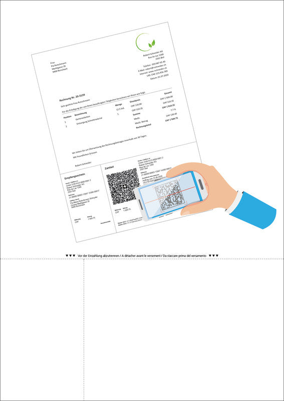 Dataform Formular – für QR-Rechnung, 500 Blatt, A4