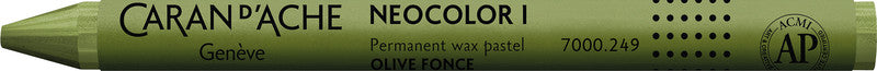Caran d-Ache Caran d'Ache – Neocolor I – Wachsmalkreiden – Dunkeloliv