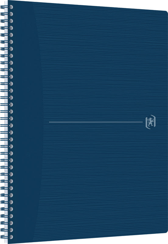 Elba Spiralheft A4+, kariert 5 mm, Doppelspiralbindung, 70 Blatt, perforiert, 90 g/m² – blau, für SCRIBZEE A