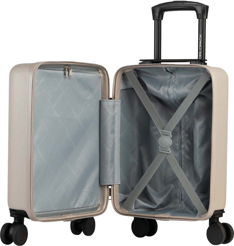 Worldpack Trolley Hartschale, 24 l, Handgepäck geeignet, 4 Doppelrollen, ABS, Beige, 30 × 40 × 20 cm