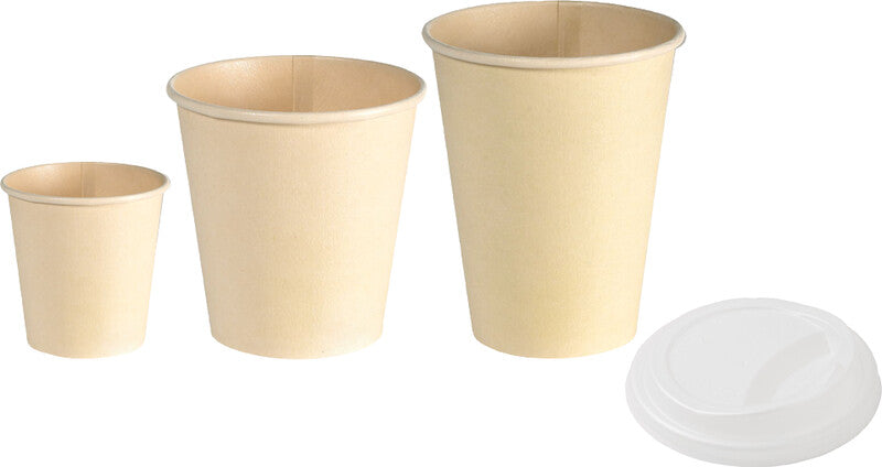 Duni Trinkbecher Bagasse (PLA-beschichtet) – 1,8 dl, beige, 50 Stück