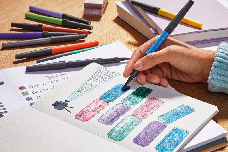 Papermate Filzstifte Flair Metallic, Strichbreite 0,7 mm, 6 Farben