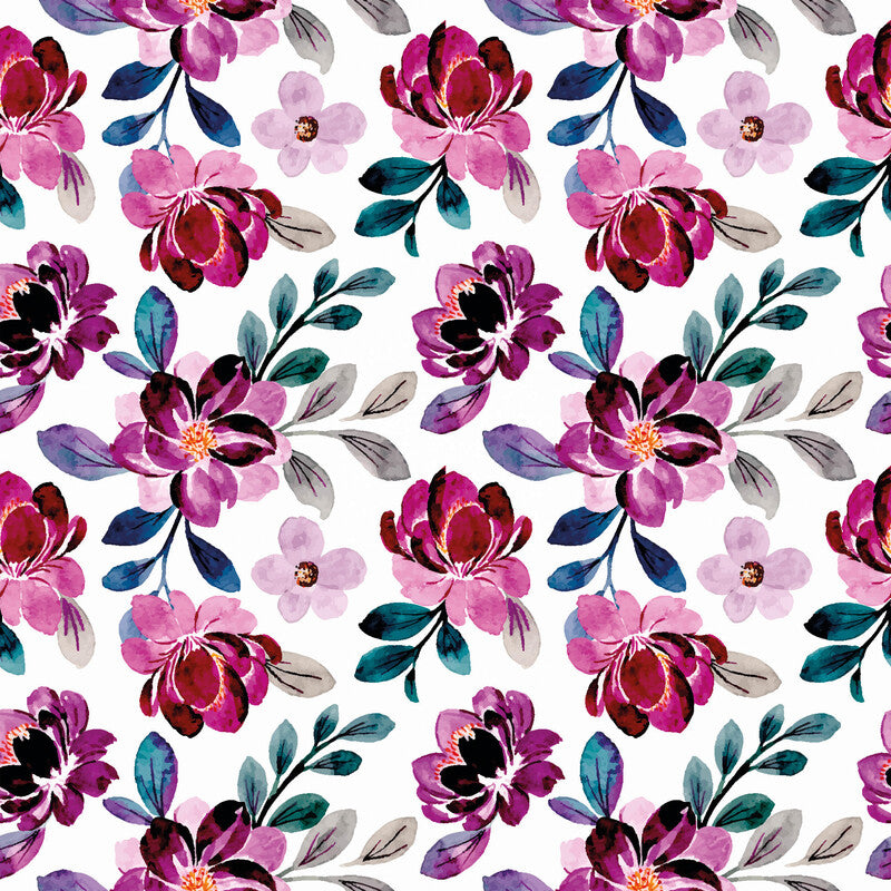 Fasana Servietten Lilac Floral Pattern – 33 × 33 cm – 3-lagig, Tissue – 20 Stk., FSC