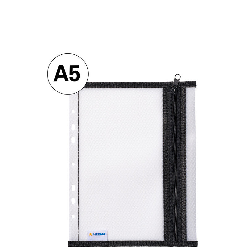 HERMA Sichtmappe A5 – transparent, Kunststoff, glänzend, 180 µm