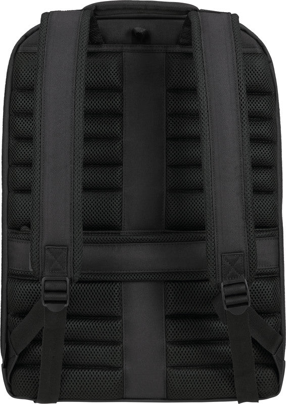 Samsonite Stackd Biz Notebook-Rucksack – 22/30 l, Aufsteckfunktion, USB-Port, recyceltes PET (rPET), Schwarz