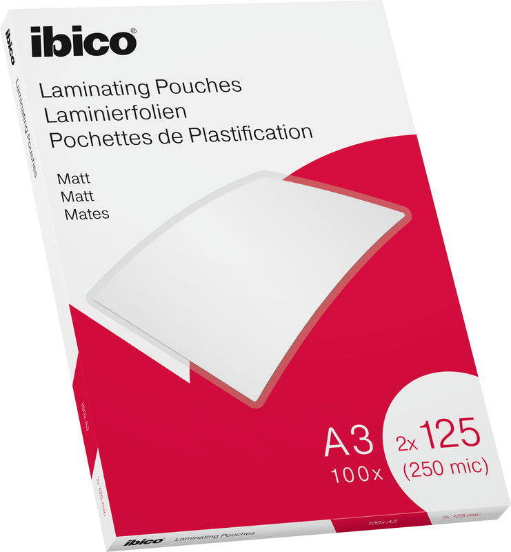 Ibico Laminierfolien A3, matt – 125 µm, 303 × 426 mm, 100 Stk.