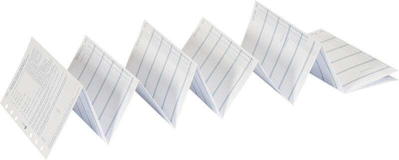 Succes Kalender-Einlage – 6 Monate/1 Seite, 6-fach, 9,5 × 17,1 cm, 2026