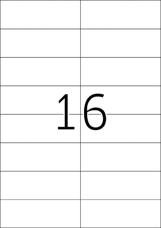 HERMA Etikettenbögen, 105 mm × 37 mm, weiss, Papier, permanent, 3200 Etiketten